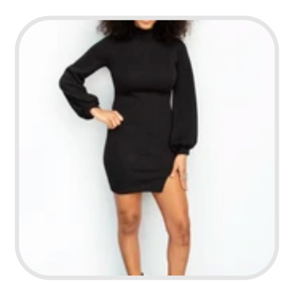 Mock Neck Dress